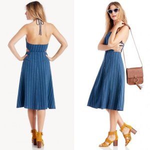ASTR ‘Paulina’ Stripped Halter Dress